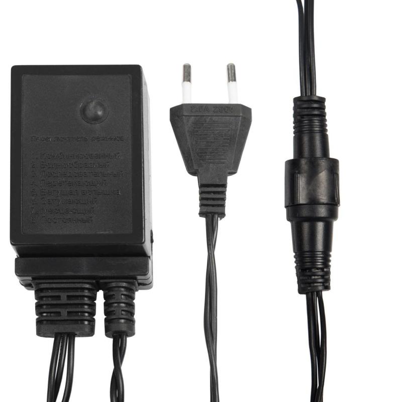 Гирлянда светодиодная Твинкл Лайт 10м, черный ПВХ, 100, мультиколор 303-139