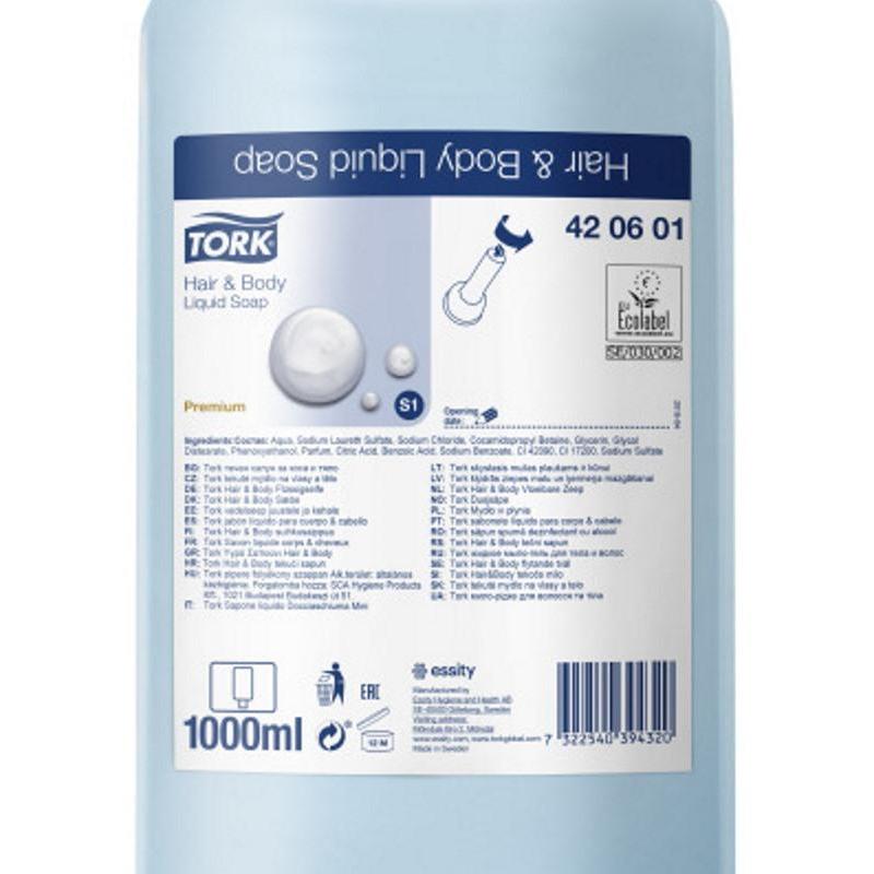 Картридж с жидким мылом Tork S1 Prem мыло-гель  1л, 420601