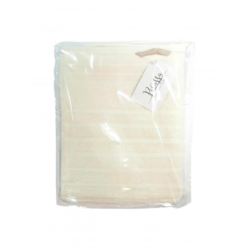 Полотенце махровое 70х130 Страйп молочный