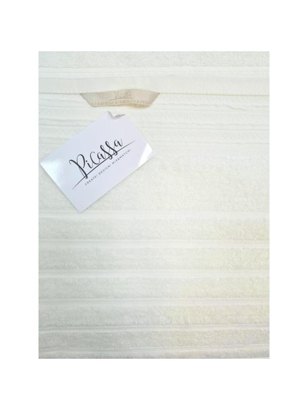 Полотенце махровое 50х90 Страйп молочный