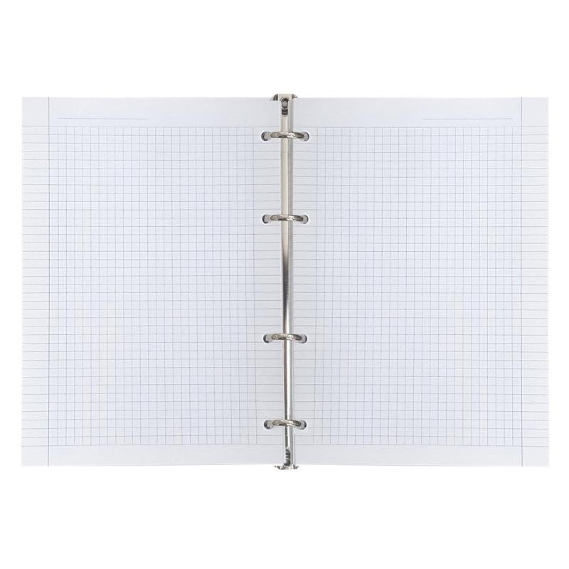 Бизнес-тетрадь А5, 120л. клетка, кольца, иск.кожа Airplane N2404