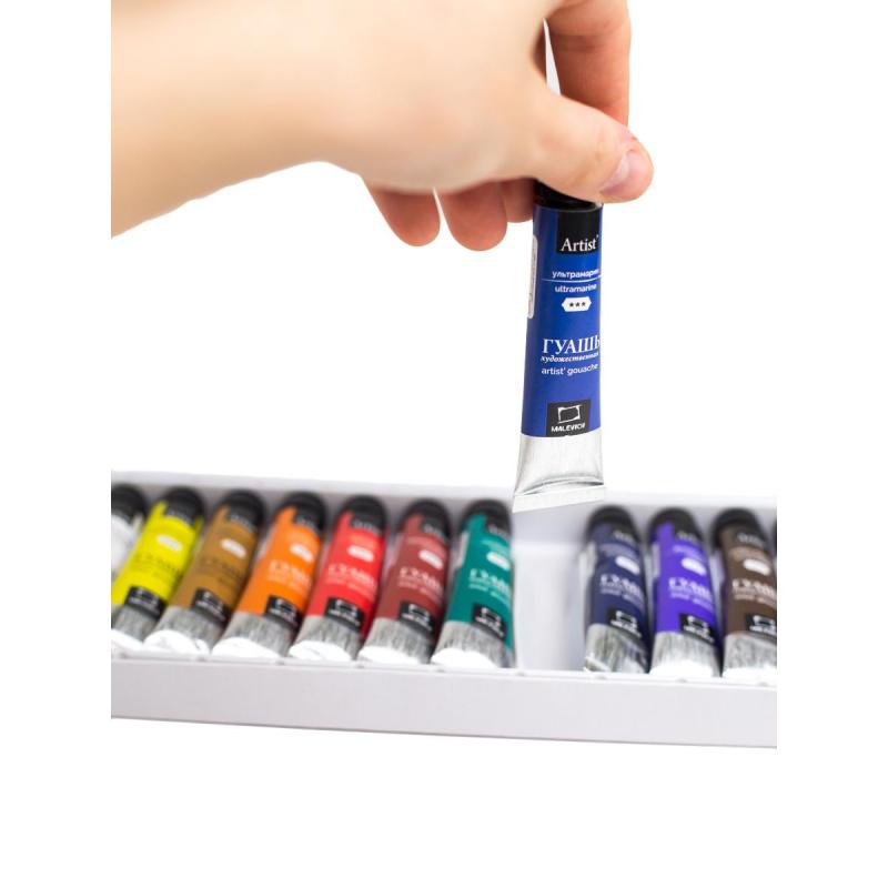 Гуашь Малевичъ, 12 цветов по 12 мл, 620042