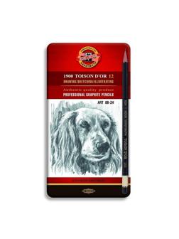 Набор карандашей черн-ых TOISON D`OR 1912,8B-2H,12шт,1912012001PLRU(Д)