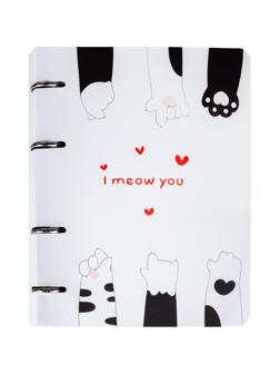 Тетрадь общая А5 120л клетка,кольца(смен.блок) Cats TSB5-120CT