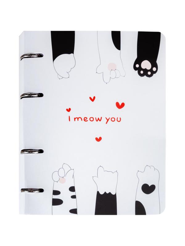 Тетрадь общая А5 120л клетка,кольца(смен.блок) Cats TSB5-120CT