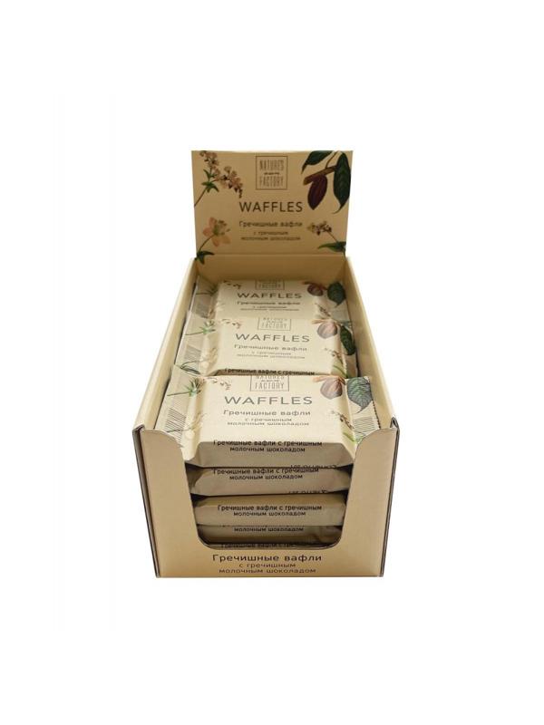 Вафли Natures own factory гречишные с греч. молочным  шок., 20гx18шт/уп