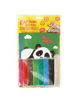 Набор для изготовления картина из пескаКаляка-МалякаТИГРЕНОК И ПАНД,КПКМ-ТП