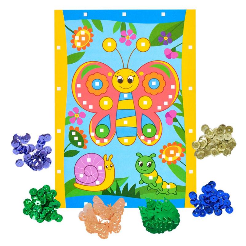 Набор для творчества с пайетками Каляка-Маляка БАБОЧКА А5, НПБКМ