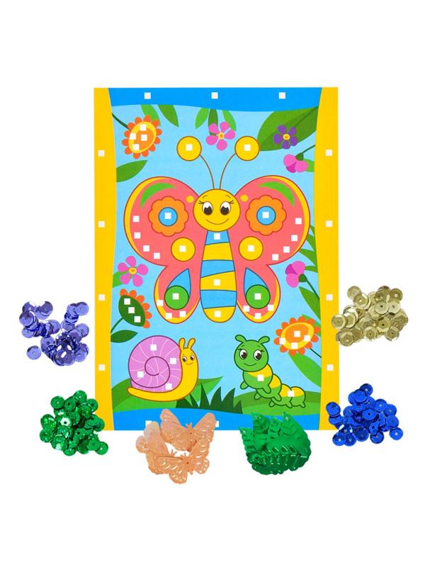 Набор для творчества с пайетками Каляка-Маляка БАБОЧКА А5, НПБКМ