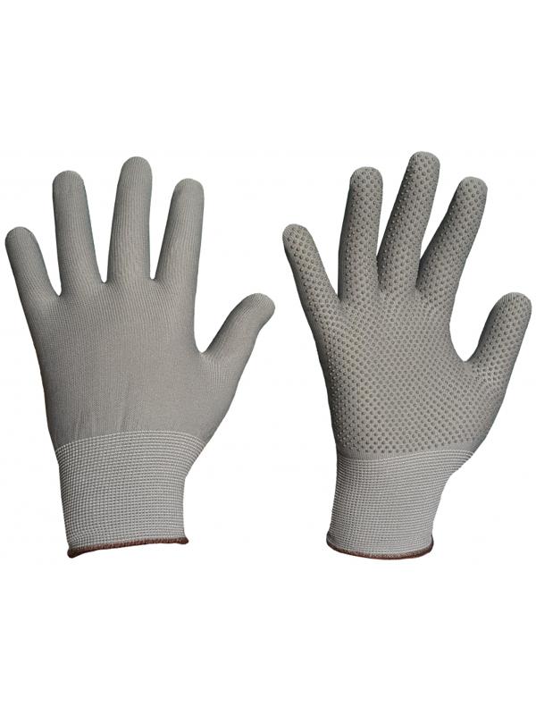 Перчатки защитные нейлоновые с ПВХ (р.9/11)