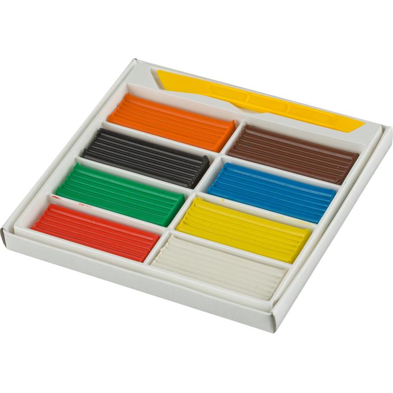 Пластилин Каляка-Маляка для детского творчества  8цв.120г со стеком,ПКМ08-П