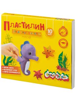 Пластилин Каляка-Маляка для детского творчества 10цв.15г со стеком,ПКМ10-П