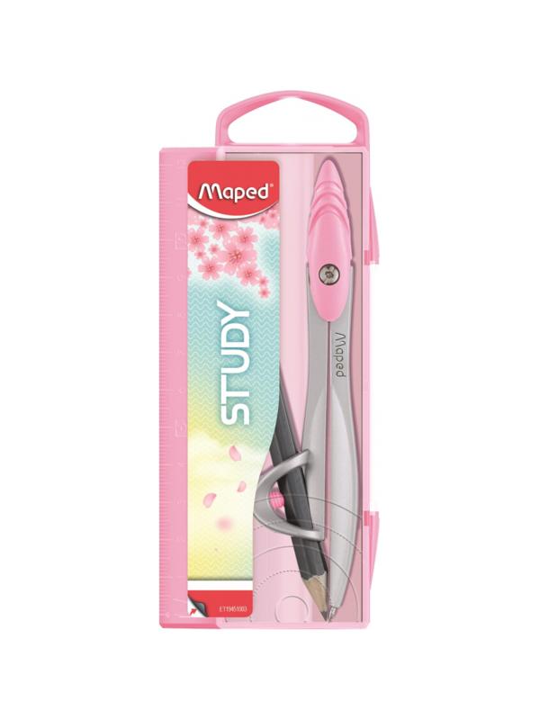 Циркуль Maped STUDY COLLECTOR, цинк. сплав, пласт. уп., пастельн., ассорти