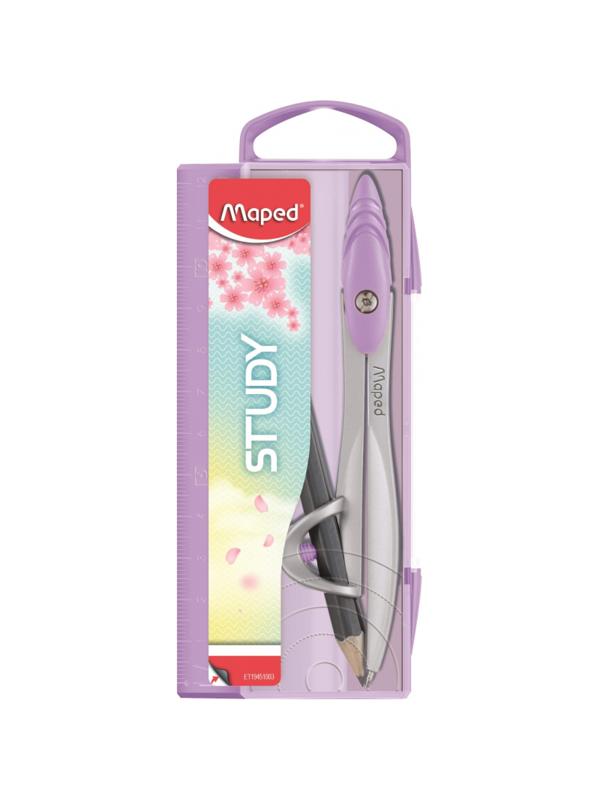 Циркуль Maped STUDY COLLECTOR, цинк. сплав, пласт. уп., пастельн., ассорти