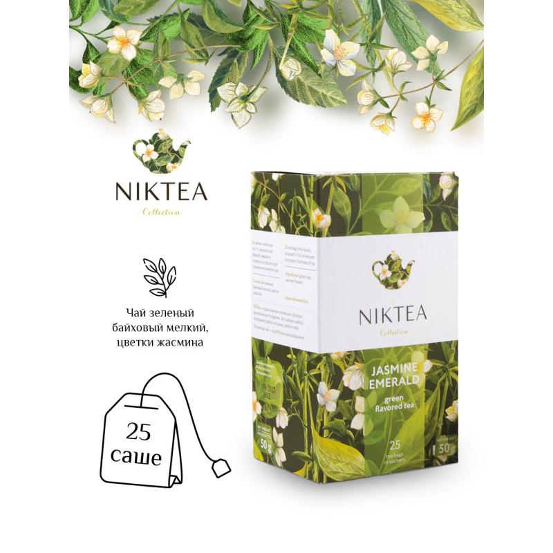 Чай Niktea зеленый Jasmine Emerald, 25пак/уп