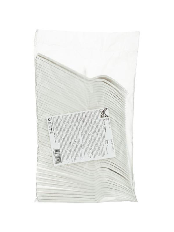 Вилка одноразовая 158мм, бел., кукурузный крахмал, 50шт/уп