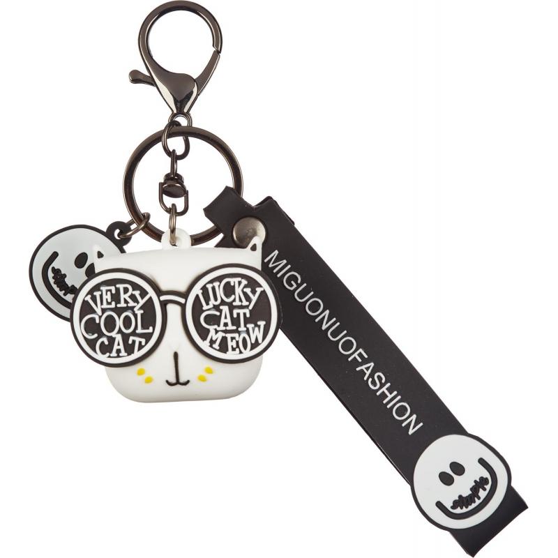 Брелок Cat белый  4,5x5 см