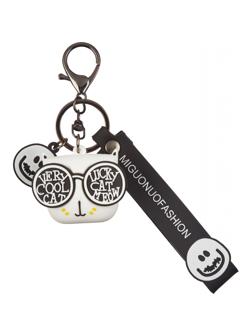 Брелок Cat белый  4,5x5 см