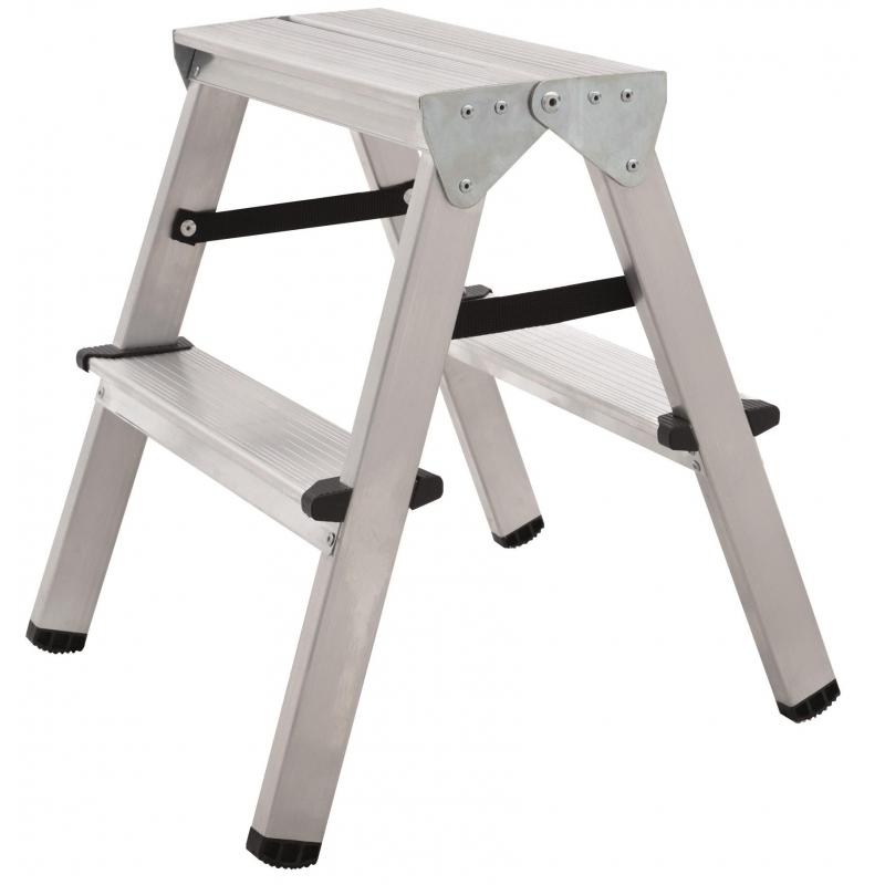 Стремянка  алюминиевая  2-х сторонняя. 2 ступени. серия 112 (1120202)