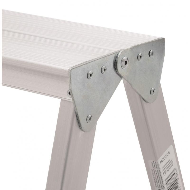 Стремянка  алюминиевая  2-х сторонняя. 2 ступени. серия 112 (1120202)