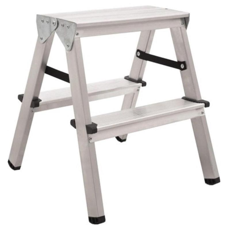 Стремянка  алюминиевая  2-х сторонняя. 2 ступени. серия 112 (1120202)