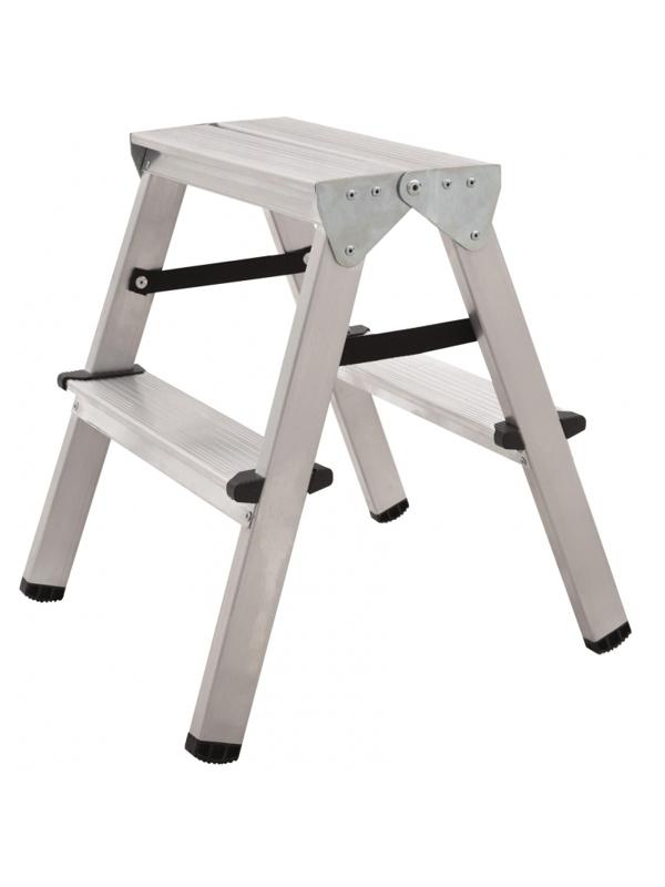 Стремянка  алюминиевая  2-х сторонняя. 2 ступени. серия 112 (1120202)