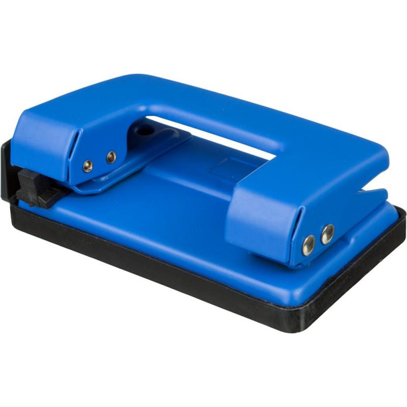 Дырокол Attache Economy, до 10 лис, с линейк, металлич,  син