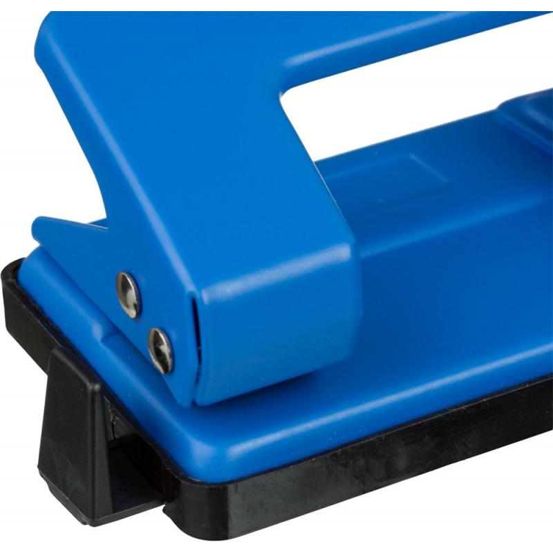 Дырокол Attache Economy, до 10 лис, с линейк, металлич,  син