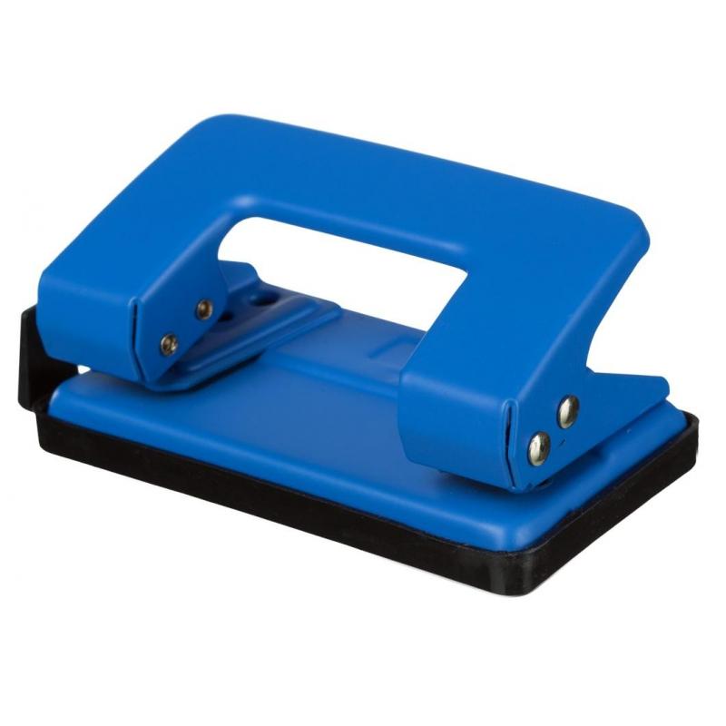 Дырокол Attache Economy, до 10 лис, с линейк, металлич,  син