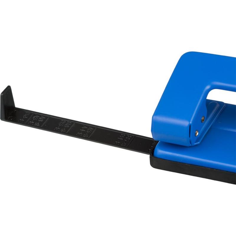 Дырокол Attache Economy, до 10 лис, с линейк, металлич,  син