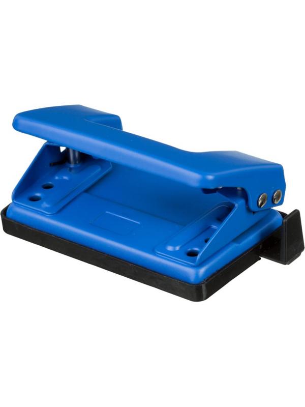 Дырокол Attache Economy, до 10 лис, с линейк, металлич,  син