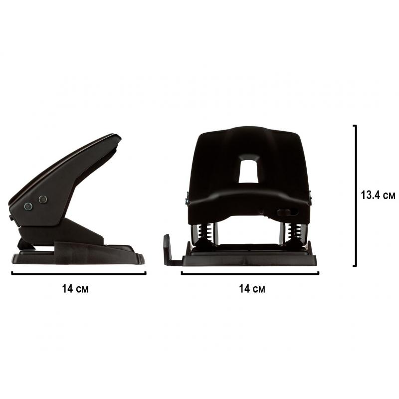 Дырокол Maped ESSENTIALS METAL до 40-45 лис, металл,матовый черный,404411