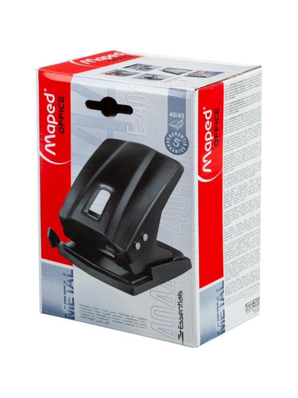 Дырокол Maped ESSENTIALS METAL до 40-45 лис, металл,матовый черный,404411