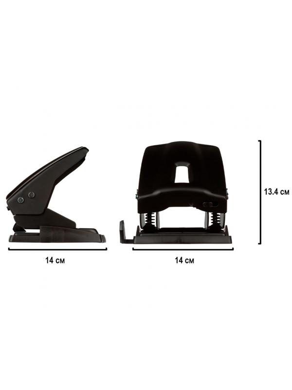 Дырокол Maped ESSENTIALS METAL до 40-45 лис, металл,матовый черный,404411