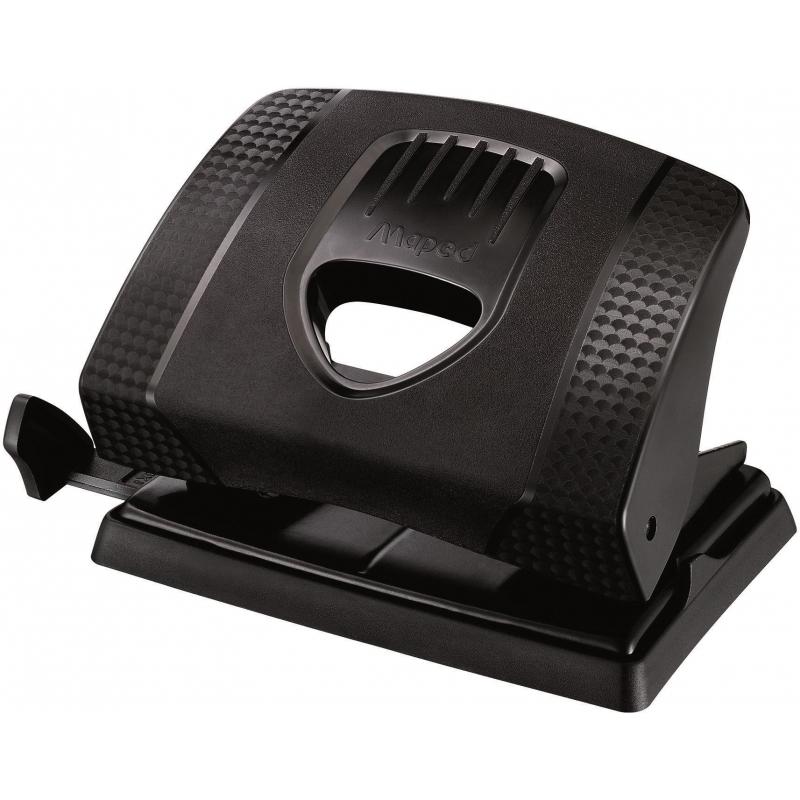 Дырокол Maped GREENLOGIC до 20-25 листов,линейка,пластик,черный,452511