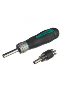 Отвертка реверсивная 1/4 с насадками 48мм 12шт JETTOOLS (W-4314)