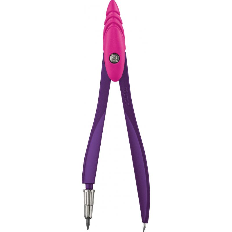 Циркуль Maped STUDY POP 120мм,металл,грифель в компл,пласт.пенал,асс,194500