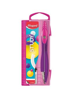 Циркуль Maped STUDY POP 120мм,металл,грифель в компл,пласт.пенал,асс,194500