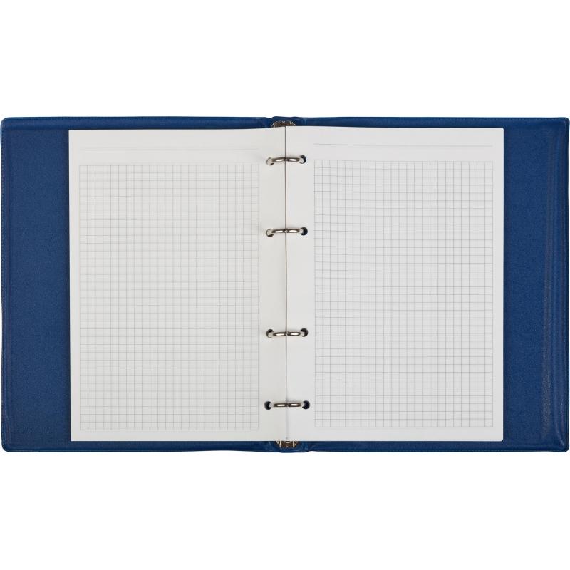 Бизнес-тетрадь А5 80л  ATTACHE, на кольцах,синий, обложка ПВХ