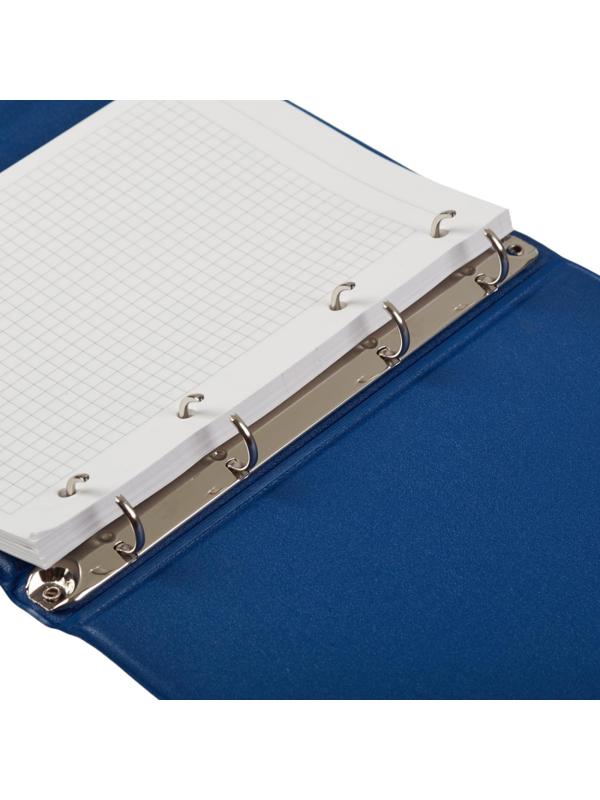 Бизнес-тетрадь А5 80л  ATTACHE, на кольцах,синий, обложка ПВХ