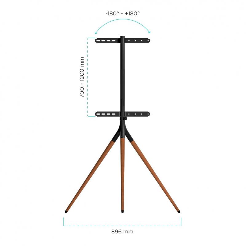 Стойка мобильная для дома Onkron TS1220, TV 32-65, 35 кг, чер/кор