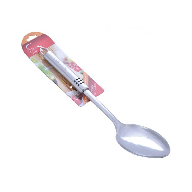 Ложка большая, овальная ручка, нержавеющий металл, MARVEL (74003)