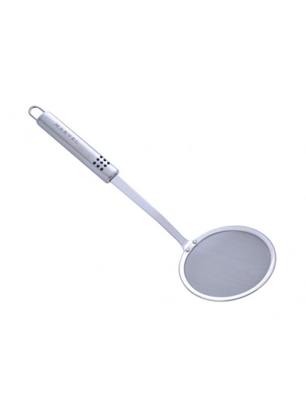 Шумовка с сеткой, овальная ручка, нержавеющий металл, MARVEL (76084)