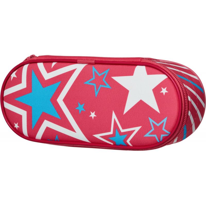 Пенал №1School Звезды  ткань, резинки на клапане, 210x85x50 мм, ПМК23-20