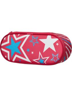 Пенал №1School Звезды  ткань, резинки на клапане, 210x85x50 мм, ПМК23-20