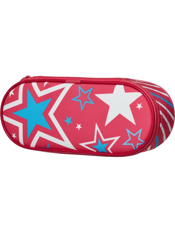 Пенал №1School Звезды  ткань, резинки на клапане, 210x85x50 мм, ПМК23-20
