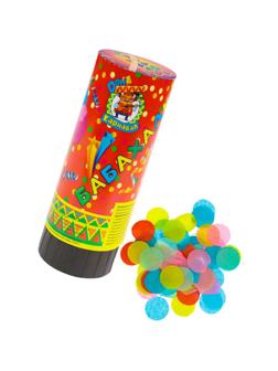 Пневмохлопушка Бабахалка. Круглое конфети (бумажное) 12 см. Х-1451