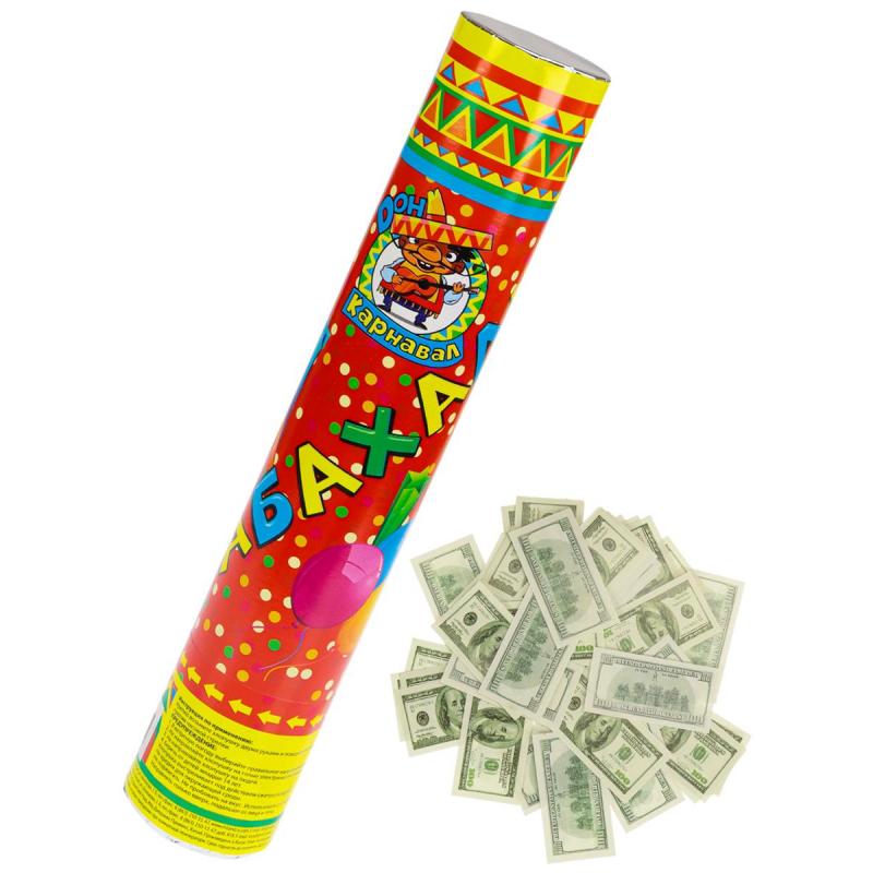 Пневмохлопушка Бабахалка. Доллары 30 см. Х-4401