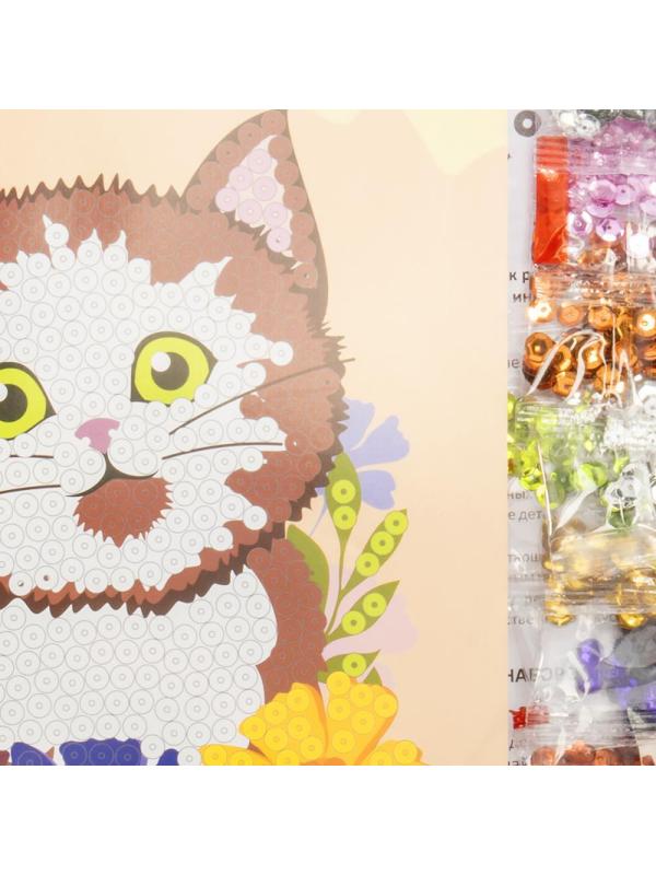 Картина из пайеток Котенок Ап-043