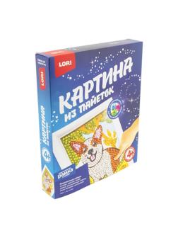 Картина из пайеток Корги   Ап-042
